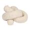 Hello Honey® Cream Woven Cotton Bouclé Knot Design Pillow